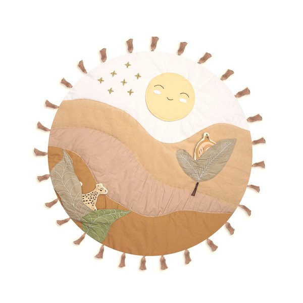 Crane Baby Activity Mat, Interactive Infant and Baby Playmat for Boys and Girls, Desert Sunset, 36” x 36”