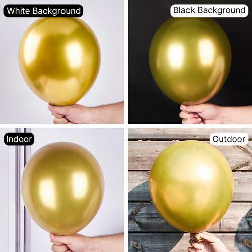 PartyWoo Metallic Gold Balloons, 50 pcs 12 Inch Gold Metallic Balloons, Gold Balloons for Balloon Garland or Balloon Arch as Party Decorations, Birthday Decorations, Baby Shower Decorations, Gold-G101