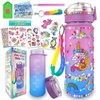 EDsportshouse Decorate Your Own Water Bottle Kits for Girls Age 4-6-8-10,Unicorn Gem Painting Crafts,Fun Arts and Crafts Gifts Toys for Girls Birthday Christmas(Unicorn)