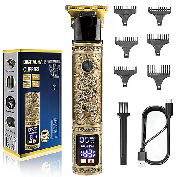 DR DRACLISS 4Hair Clippers for Men,Cordless Zero Gapped T-Blade Hair Trimmer for Men, Three Speed Variable with LCD Display Beard Trimmer,Liners Edgers Hair Clippers for Men,Woman,Children