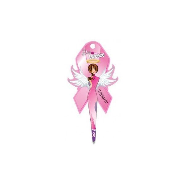Diva Tweezer Professional Tweezers Breast Cancer Awareness Pink Ribbon Edition Victoria TW1006V
