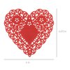 Hygloss Products Heart Paper Doilies – 6 Inch Red Lace Doily for Decorations, Crafts, Parties, 100 Pack