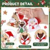 Blueweenly 36 Pcs Mini Christmas Stuffed Animal Bulk Christmas Plush Keychain Decorations Small Xmas Stuffed Plush Toy with Santa Hat Christmas Tree Plush Ornaments for Award Party Favors Gifts Decor