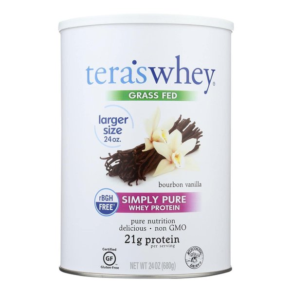 Simply tera's Pure whey Protein Powder, Family Size Bourbon Vanilla Flavor (Package May Vary)
