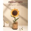 ROBOTIME 3D Puzzles Wooden Flower Sunflower DIY Model Building Kit to Build for Adults Bouquet Botanical Collection Craft Brain Teaser Puzzle Creative Gift Home Decor