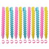 18PCS Plastic Spiral Hair Perm Rods Barber Hairdressing Hair Rollers Salon Tools for Women Girls Random Colors(7.3inch)