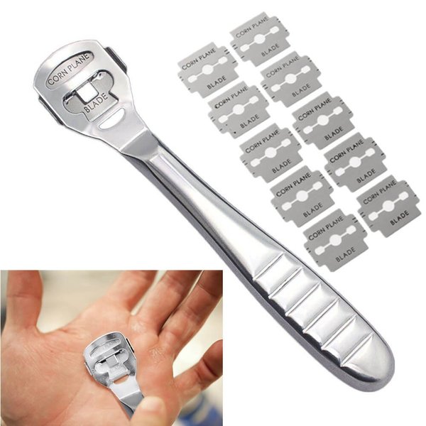 MIUKAA Callus Shaver Kit with 10 Blades, Callus Remover for Feet & Hands, Professional Dead Skin and Corn Removal Tool, Heel Scraper for Cracked Heels - Pedicure Tools for Smooth Feet