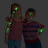 Partywind 380 Styles (30 Sheets) Luminous Tattoos for Kids, Mixed Styles Temporary Tattoos Stickers with Mermaid/Dinosaur/Space/Pirate for Boys and Girls, Glow Party Supplies Gifts