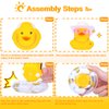 MuMyer Yellow Duck Car Ornaments Rubber Duck Car Dashboard Decorations with Love Glasses Mini Swim Ring Sun Hat Necklace for Car Dashboard Decoration(D3)