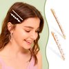 CHANZET Pearl Hair Pins 24pcs, Pearl Bobby Pins Decorative Hair Clips, Metal Pearl Pins for Hair, Bling Sparkly Diamond Hair Clips Flower Hair Barrettes for Women Girls Hair Styling Accessories