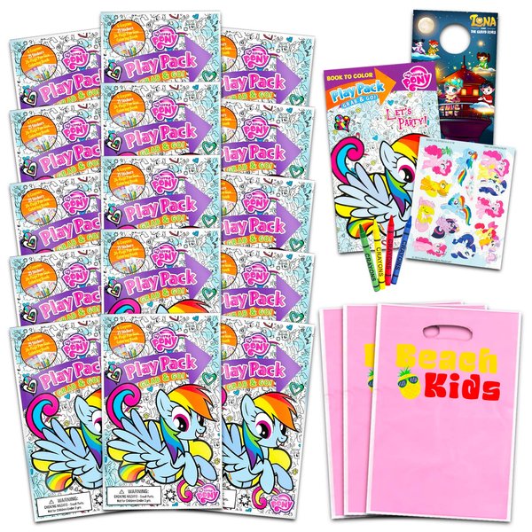 My Little Pony Party Favors Set - My Little Pony Bulk Party Favors Bundle of 15 Play Pack Party Supplies | My Little Pony Coloring Book, Activity Book