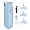 SweetLF Hair Clippers, Silent Cordless Hair Trimmer, Mini Hair Cutting Kit with 3 Guide Combs, Portable & USB Rechargeable Haircut Clippers for Men Women Kids (Blue)
