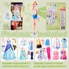 PainZieteg Magnetic Dress Up Dolls, Magnetic Princess Dress Up Paper Dolls, Magnetic Dress Up Dolls for Girls Ages 4-7 Learning Created Imagine Set Birthday Gift (Lea)