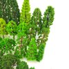 Tazimi 60 Pieces Model Trees 1.36-6 inch Mixed Model Tree Train Scenery Architecture Trees Fake Trees for DIY Crafts, Building Model, Scenery Landscape Natural Green