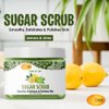 SPA REDI Sugar Scrub Lemon and Lime - Moisturizing and Exfoliating Body Scrub, Face, Hand, Foot Scrub body exfoliator for Nourishing, Glow, Polish, Smooth and Fresh Skin 16 Oz
