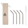 Short Stainless Steel Straws, 6 Inch Bent Thin Metal Straws with Cleaning Brush & Bag, Reusable Drinking Short Metal Straw for Cocktail, Small Cups, Half Pint Mason Jars, Portable Metal Cocktail Straw