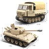 WW2 Panther Medium Tank & RSO Tractor Vehicle Building Blocks, Compatible with Lego Military Set, Great Army Gift for Kids and Teens Over 8 Years Old (1078 Pieces)