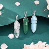 XIANNVXI Mothers Day Gifts Healing Crystals Hexagonal Stones Necklaces Reiki Spiritual Natural Gemstone Quartz Point Wire Wrapped Jewelry for Women Men (White - Opal)