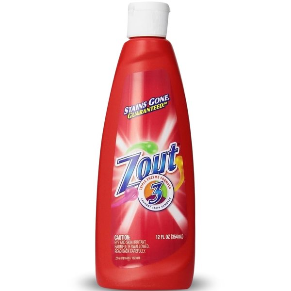 Zout Laundry Stain Remover, Triple Enzyme Formula, 12 Ounce