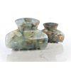 Generic Medium/small blue and gold glitter marbled hair claw clip (Primary color: Mostly gold), 1 Count (Pack of 1)