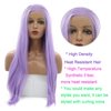 AFBeauty Purple Lace Front Wigs for Women Lavender Light Purple Wig Long Straight Lace Frontal Wig Real Hair Wig Pre Plucked Hairline Synthetic Heat Resistant Fiber Cosplay Party Daily 24Inch