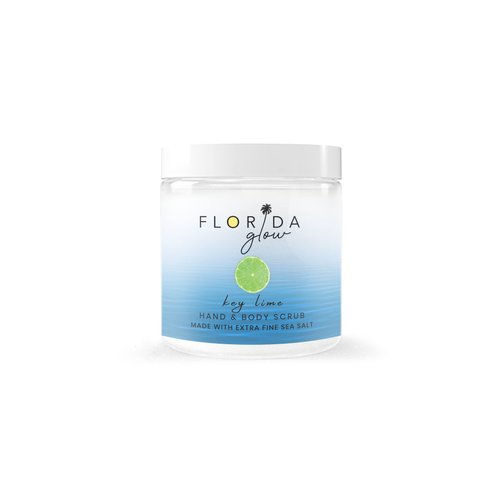 Sea Salt Body Scrub by Florida Suncare - Ocean Salt Body Polish Infused with Marine Algae - Exfoliating Face and Body Scrub - Facial Scrub Exfoliator to Tackle Acne (Key Lime, 12.1 oz)