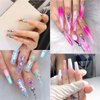 AORAEM Extra Long Square Full Cover Nail Tips 240PCS XXXL Clear Full Cover Fake Nails False Nails 12 Sizes Tapered Square Press on Fake Nail Tips for Acrylic Nails Salons Home DIY with Box