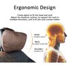 Kwak's Headrest Waist Cushion Set, Maybach Design S Class Super Soft Car Headrest Pillow Lumbar Support Fraud Suede Cover PP Cotton Filling Cushion (Brown)