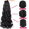 French Curly Braiding Hair 22 Inch Loose Wave Braiding Hair 8 Pack Pre Stretched Synthetic Braiding Hair Extensions (27/33, 22 Inch (Pack of 8))