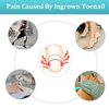 122 Pieces Ingrown Toenail Tool Set, Include Ingrown Toenail File and Lifter, 60 Pieces Elastic Patch Curved Toenails Brace Stickers and 60 Pieces Ingrown Toenail Correction Stickers