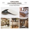 CO-Z Large Furniture Sliders - 4 Pack, 6" x 9 1/2" Oval Reusable Furniture Sliders for Carpet, Heavy-Duty Furniture Gliders Movers for Hardwood Floors, Plastic Moving Pads for Heavy Furniture