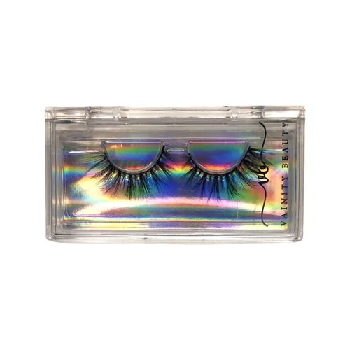 Vainity Beauty Doll Baby 3D Mink Lashes - Midnight Mink Wispy Lashes for Women, Reusable 25mm, Black