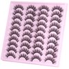 20 Pairs Lashes Wispy Faux Mink Lashes Fluffy 15mm Cat Eye False Eyelashes Natural Look 3D Volume C Curl Strip Lashes Pack by Kiromiro