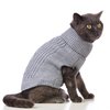 Jnancun Cat Clothes 14 Color Turtleneck Knitted Sleeveless Dog Sweater Warm Winter Cat Sweater Outfits for Cats or Small Dogs in Cold Season(Medium, Grey)