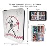 Baseball Card Binder with Sleeves 400 Pockets. Sports Card Binder Book with Zipper. Christmas Gifts for Baseball Card Collectors. Waterproof Baseball Card Holders Compatible with Topps Cards. (White)