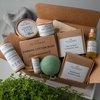J&L Naturals | Exceptional Self-Care Kit With Cleanser, Konjac Sponge, Face Mask, Face Salve, Lip Balm, Shampoo, Hair Serum, Deodorant, Toothbrush & More (Calm (sensitive, acne-prone), Exceptional)