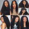 Ainmeys Curly V Part Wigs Brazilian Kinky Curly Human Hair Wigs for Black Women V Shape Wigs No Leave Out Lace Front Wigs Upgrade U Part Wigs Glueless Full Head Clip In Half Wigs(26IN 180% Density)