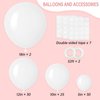 RUBFAC 87pcs White Balloons Different Sizes 18 12 10 5 Inches for Garland Arch, Premium Party Latex Balloons for Birthday Party Wedding Anniversary Baby Shower Party Decoration