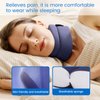 Velpeau Neck Brace for Neck Pain and Support - Soft Cervical Collar for Sleeping in Bed, Snoozing, Sleeping Upright, Anti-Snoring, Sleep Apnea for Women & Men (Blue, Comfort Version, M: 11.5-14"/3″)