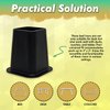 Kings Brand Furniture - Heavy Duty Bed Risers - Furniture Risers 6 Inch Heavy Duty Risers for Sofa & Table - Plastic Riser - Bed Lifts Risers - 4 Risers Furniture - Stackable Bed Lifts Risers - Black