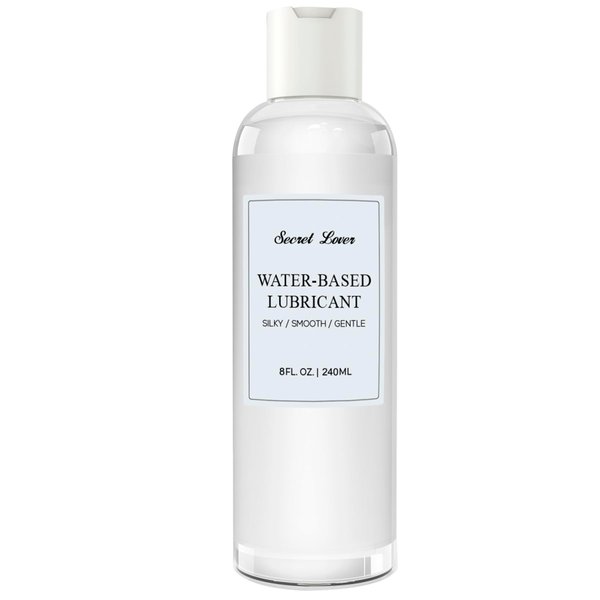 Secret Lover Water-Based Personal Lubricant, Silky Smooth Long-Lasting Lube for Women, Men, and Couples, Natural Ingredients Non-Staining, Toy Friendly, Condom Safe, 8 Fl Oz