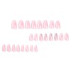 Short Press on Nails Coffin Cute Glitter Sequins Fake Nails Pink Gradient Acrylic Nails Press ons Reusable Stick Glue on Nails for Women and Girls Daily Wear 24 Pcs