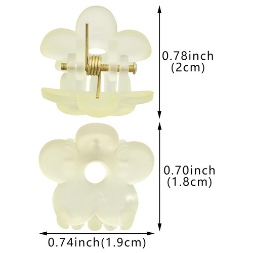 20 Pack Mini Flower Hair Clips Cute Hair Barrettes Small Flower Claw Clip Bangs Hair Pin Floral Shape Hair Accessories for Thin Hair Women and Girls (10 Colors)