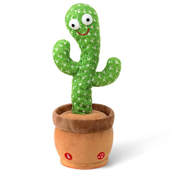 Vrtdlitg Baby Toys Talking Dancing Cactus with Lights and Music, 120 Songs Plush Toys for Kids, Christmas Birthday Gifts for Girls Boys