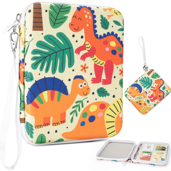 Card Case for Yoto Cards,80-Pockets Trading Yoto Player Card Binder with Zipper,Portable Card Holder Book for Holding Mini Audiobook Cards,Suitable for Boys and Girls(Wildlife)