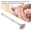 Nail Brush, Fan Shaped Nail For Dusting Nails, Flat Head Fan Shaped Pen With Gradient Varnish, Brush Nail Art For Nail Brushes Nail Pen, Manicure Brush Small Head Shaking Chalk