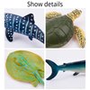 TOYMANY 24pcs Mini Ocean Animal Figurines: Realistic Cake Toppers with Sharks, Whales & Octopus - Great for Kids' Parties, Gifts & School Projects
