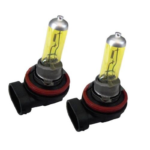GOLDEN YELLOW 100w ONE PAIR HALOGEN XENON GAS FILLED H11 FOG LIGHT BULBS for 06 07 08 09 10 Ford Fusion/ 08 09 Ford Taurus (including X model)/ 08 09 Honda Accord 2dr/ 04 05 06 07 08 09 Honda Civic (including Hybrid)/
