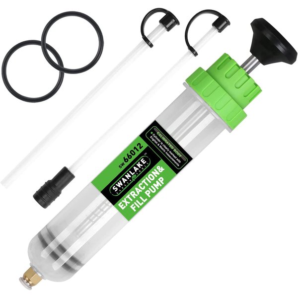 SWANLAKE 200cc Fluid Extractor, Extraction&Fill Pump,Fluid Syringe Pump Manual Suction Vacuum Fuel Car Transfer
