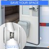 2pcs RV Magnetic Door Stop Holder Exterior, 2 Installations Ways Magnetic Door Stopper with Strong Adhesive & Screws RV Doorstops Holder Catch White for Camper, Trailer, Boat Compartments, Cargo
